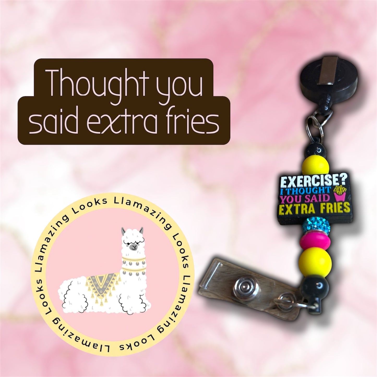 Random Mix of Beaded Badge Reels