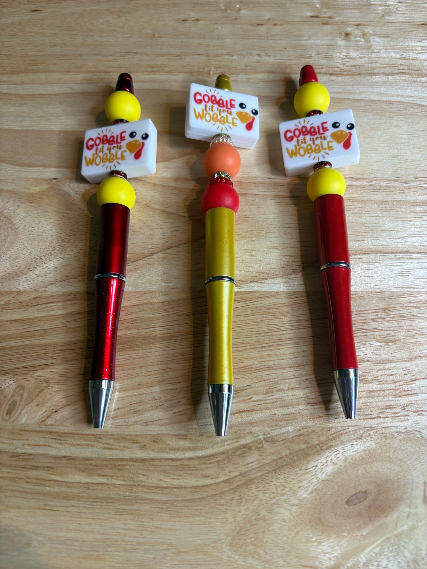 Gobble til you wobble beaded pens