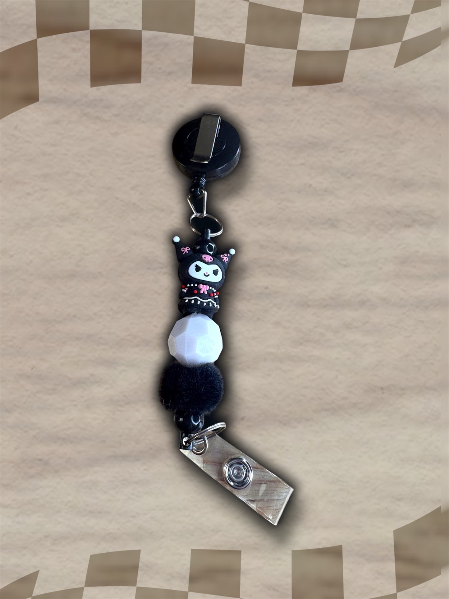 Character beaded badge reels