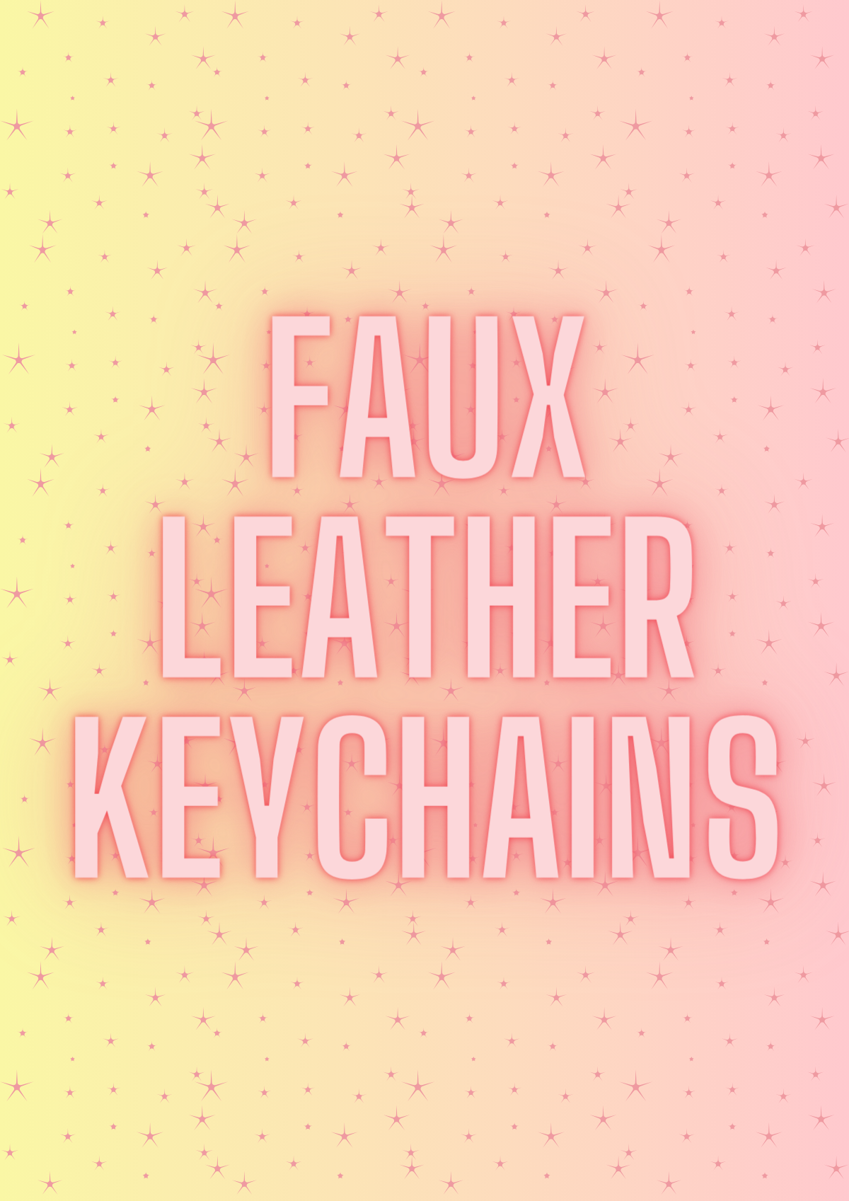 Faux leather keychain