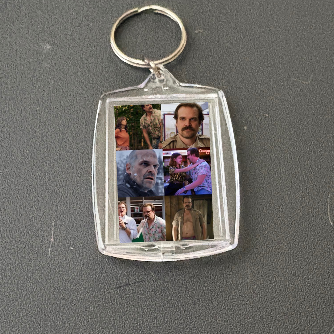 CUSTOM MADE TO ORDER Stranger Things photo keychains/multi use charm (cup charms, straw charms, bag charms, etc.)