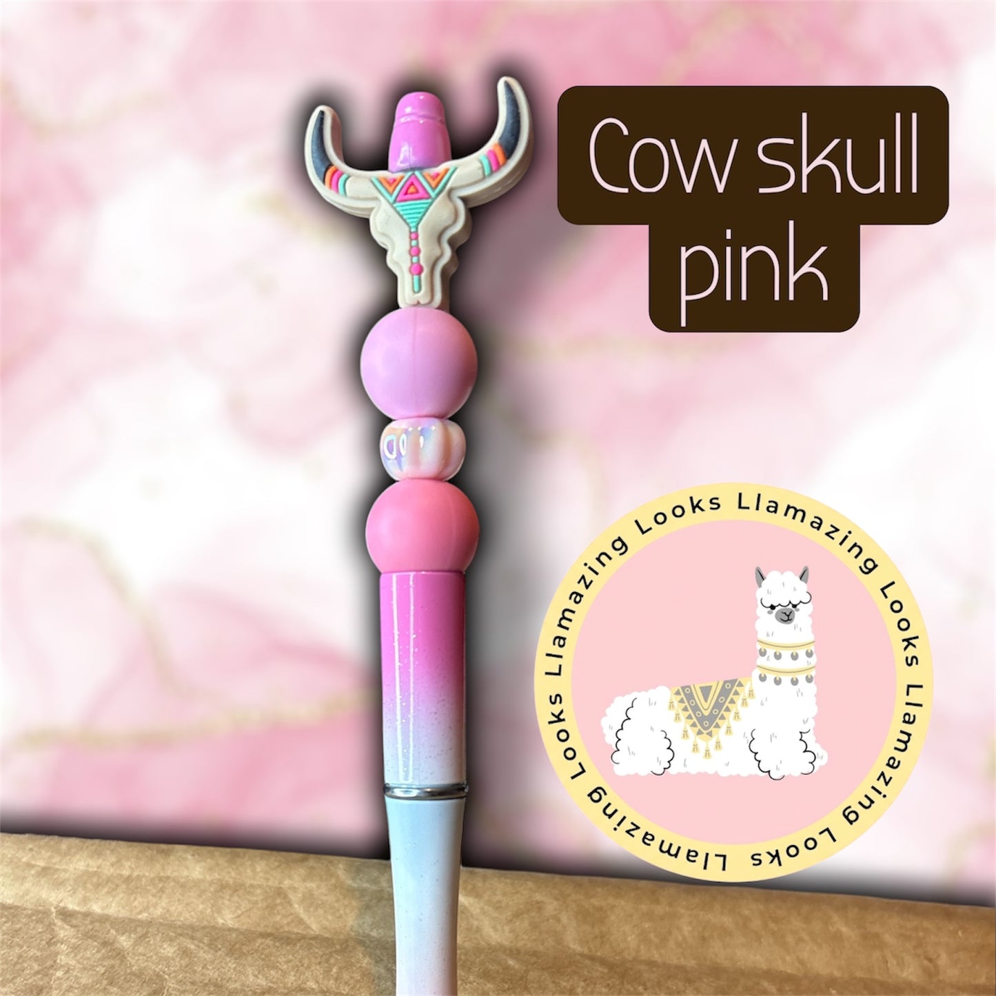 Cow Skull Beaded Pens