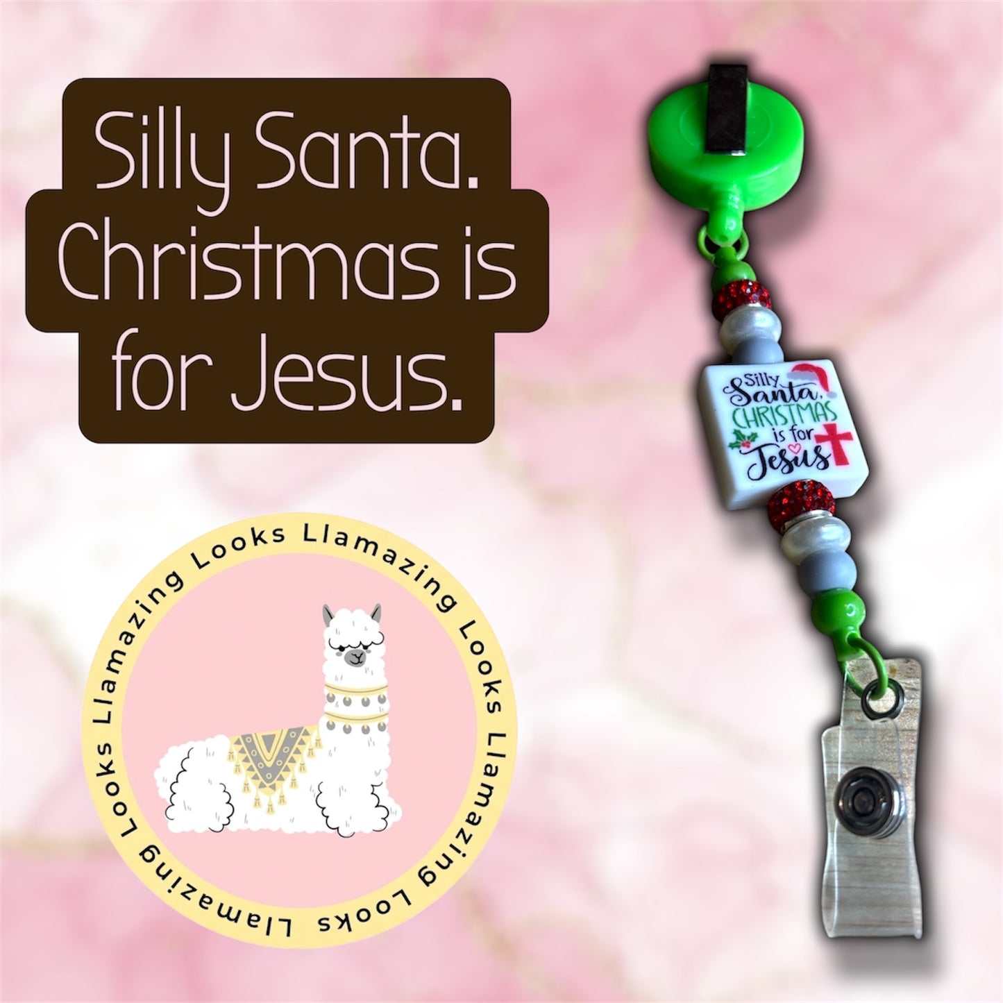 10% off 🏷️Christian Christmas Beaded Badge Reels