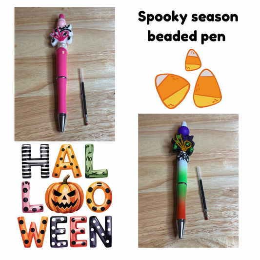 Spooky season beaded pens