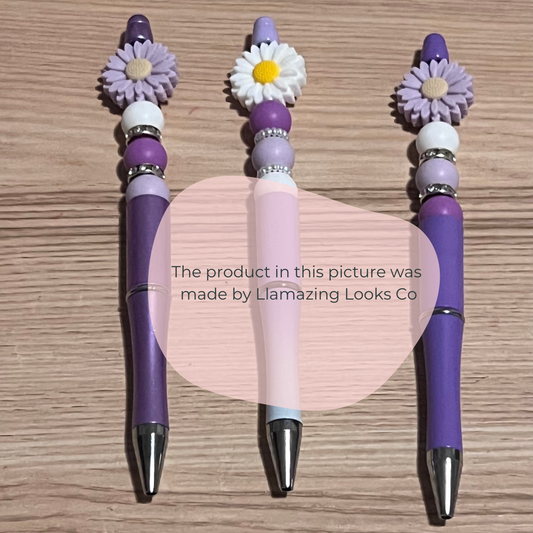 Flower beaded pens