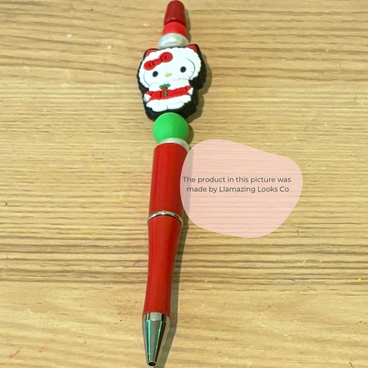 Hello Kitty (holiday) beaded pen