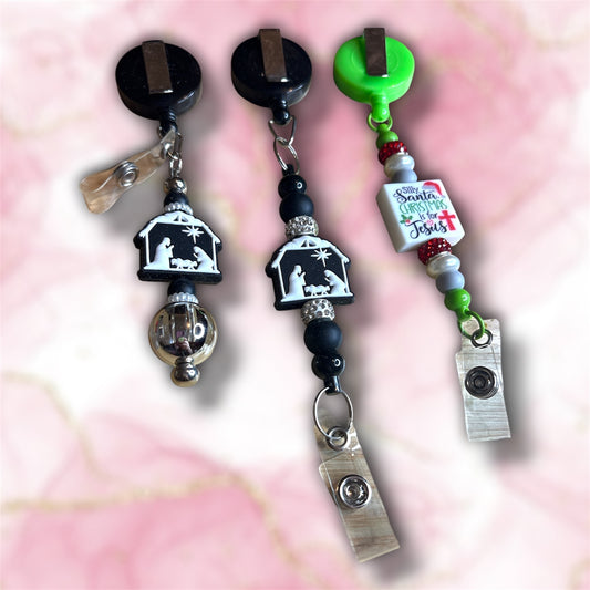 10% off 🏷️Christian Christmas Beaded Badge Reels