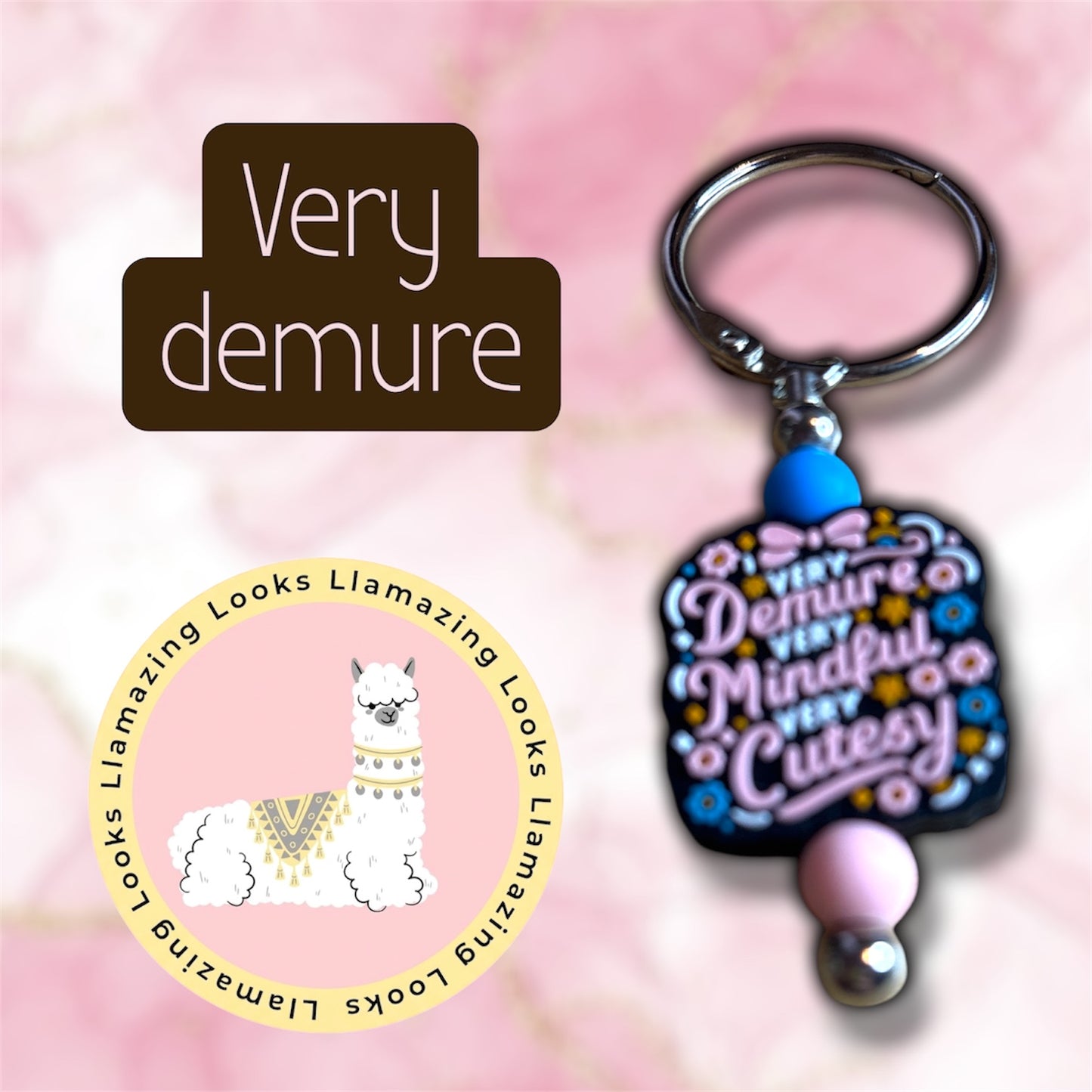 Beaded multi use charm keychains/cup charms