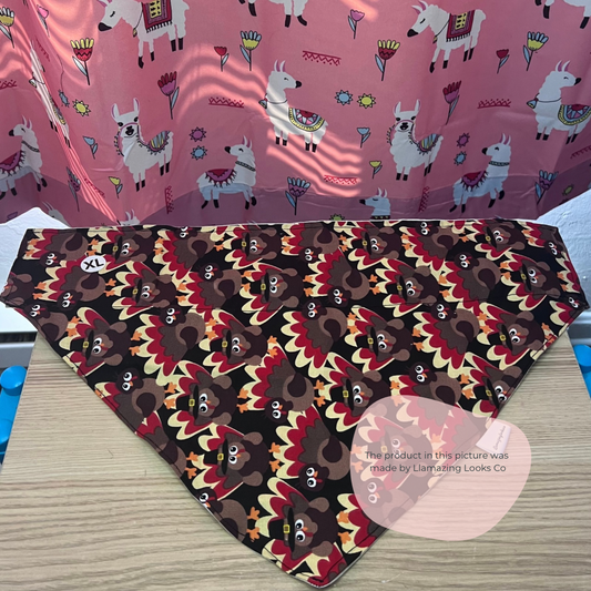 XL Gobble & Wobble over the collar pet bandana