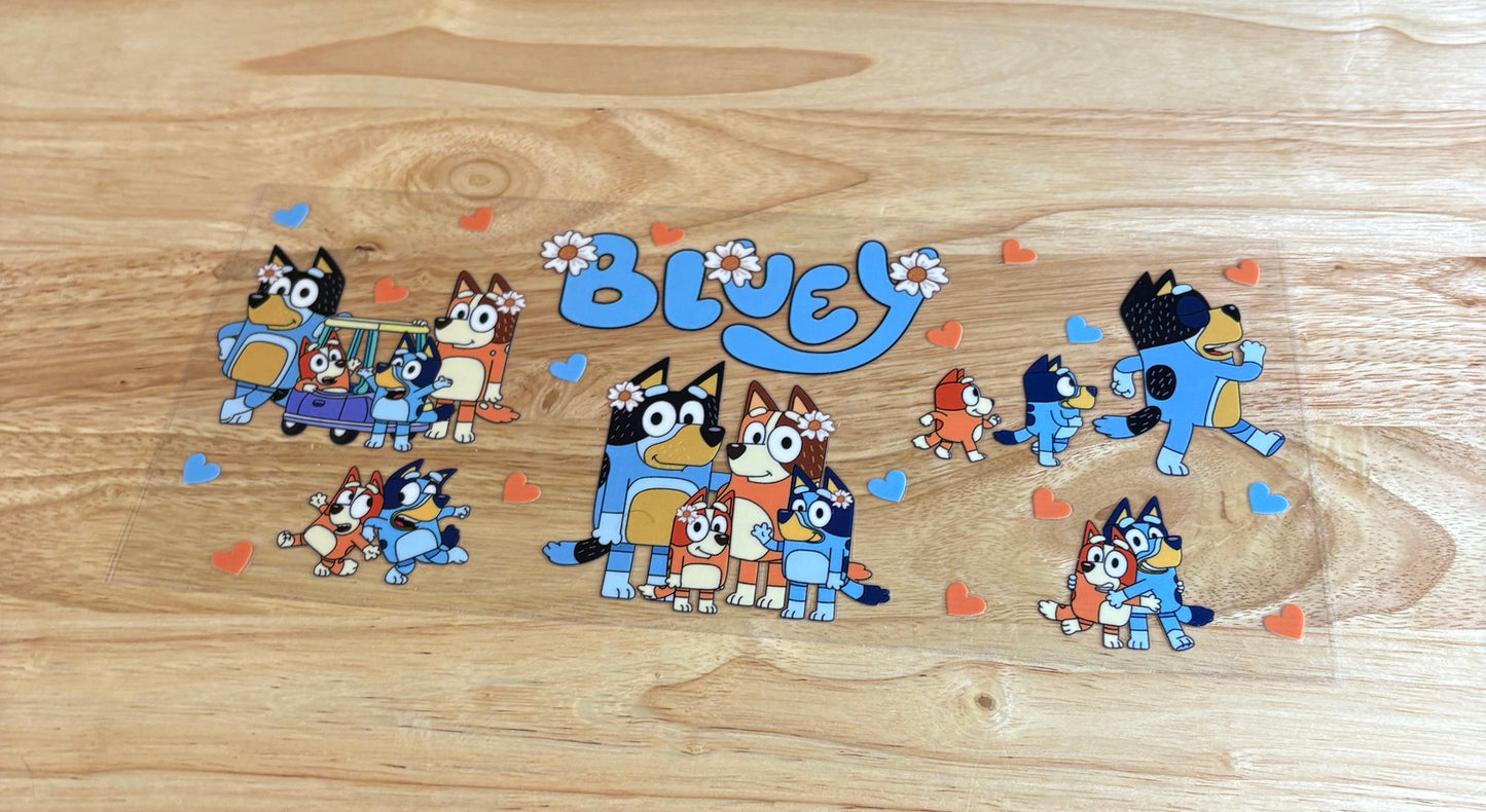 MADE TO ORDER Bluey glass or plastic cups