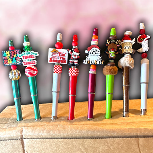 10% off🏷️ Random Mix of Christmas/Winter Beaded Pens