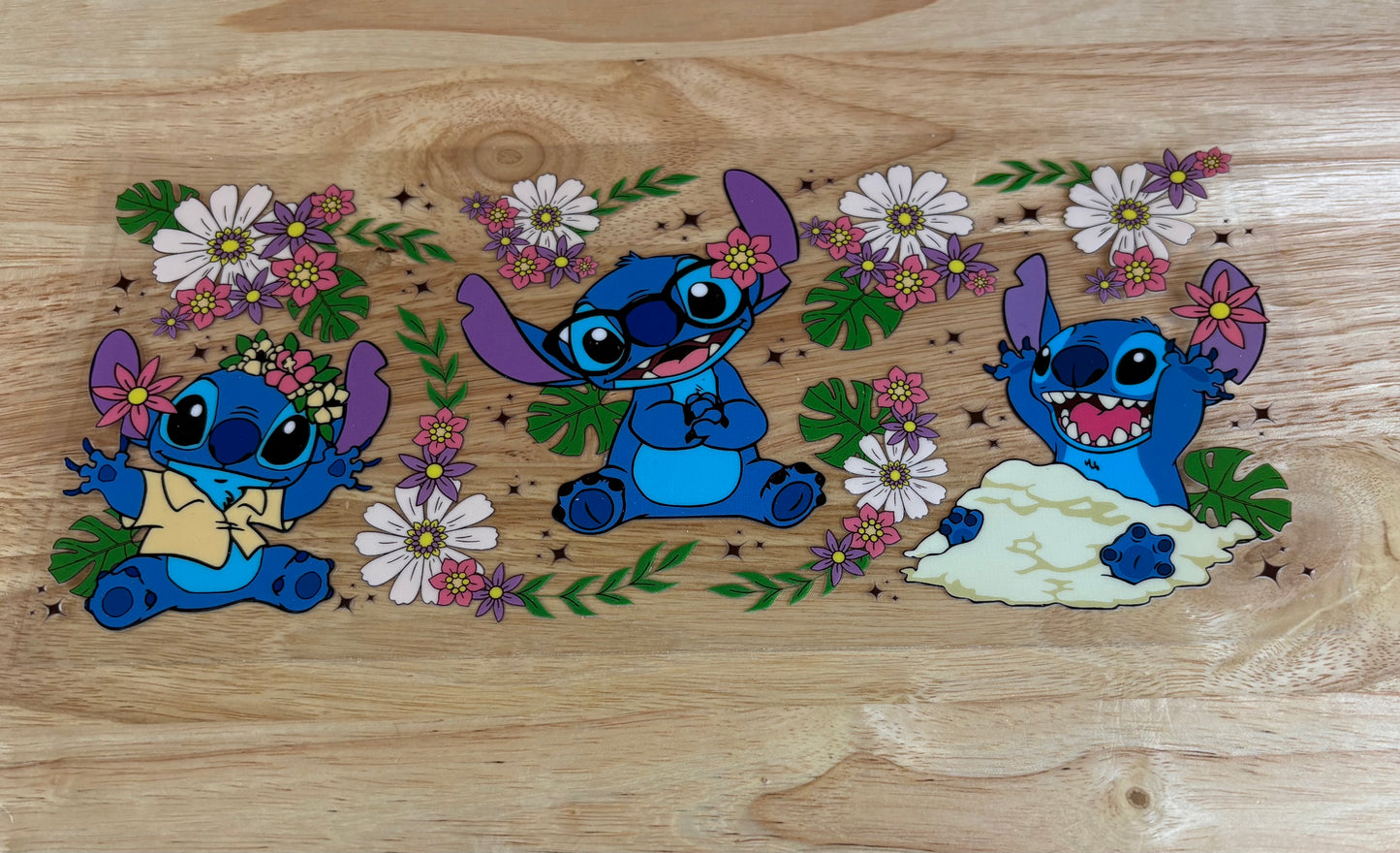 MADE TO ORDER Stitch/Stitch & Angel glass or plastic cups