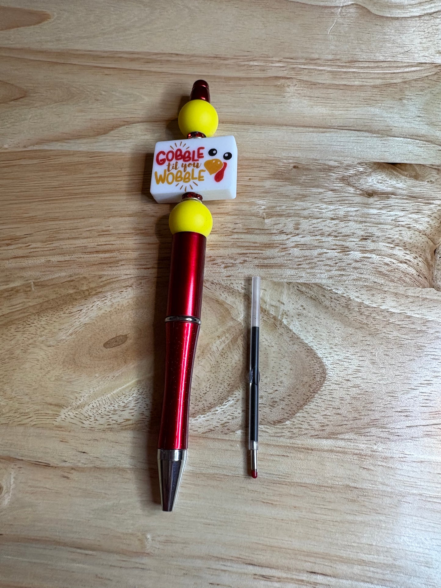 Gobble til you wobble beaded pens