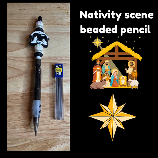 Christmas beaded pencils