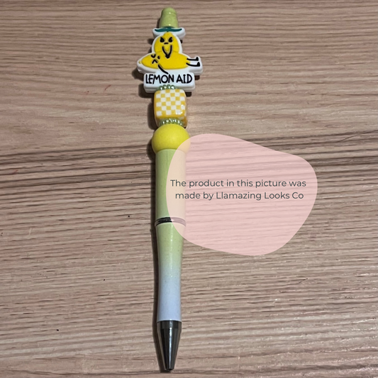 Lemon aid beaded pen