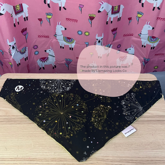 Medium Dandelion Bloom over the collar pet bandana