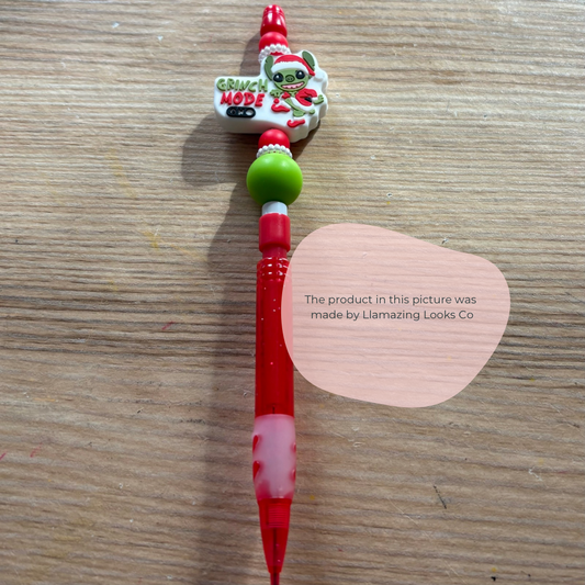 Grinch mode (Stitch) beaded mechanical pencil