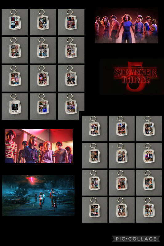 CUSTOM MADE TO ORDER Stranger Things photo keychains/multi use charm (cup charms, straw charms, bag charms, etc.)
