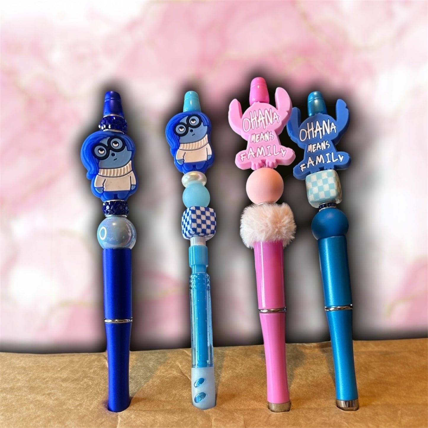 Sadness (Beaded Pen & Pencil) Stitch and Angel Beaded Pens