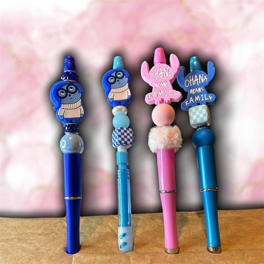 Sadness (Beaded Pen & Pencil) Stitch and Angel Beaded Pens