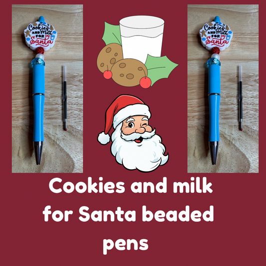 Cookies and milk for Santa beaded pens