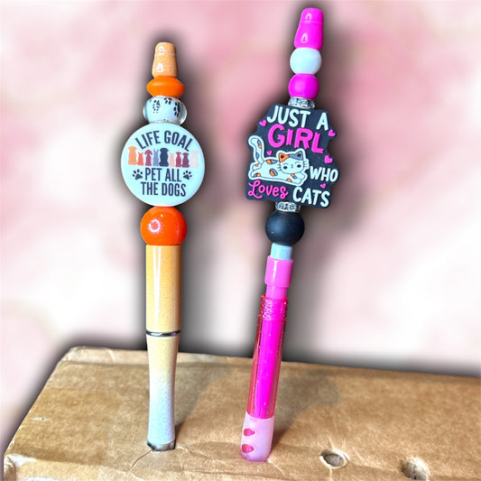 Pet Lovers Beaded Pen & Pencil