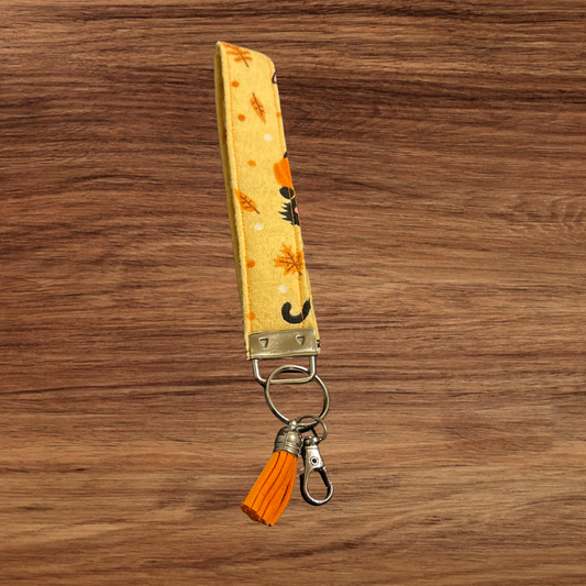 Black cat harvest keychain /multi use charms (bag charms, etc.)