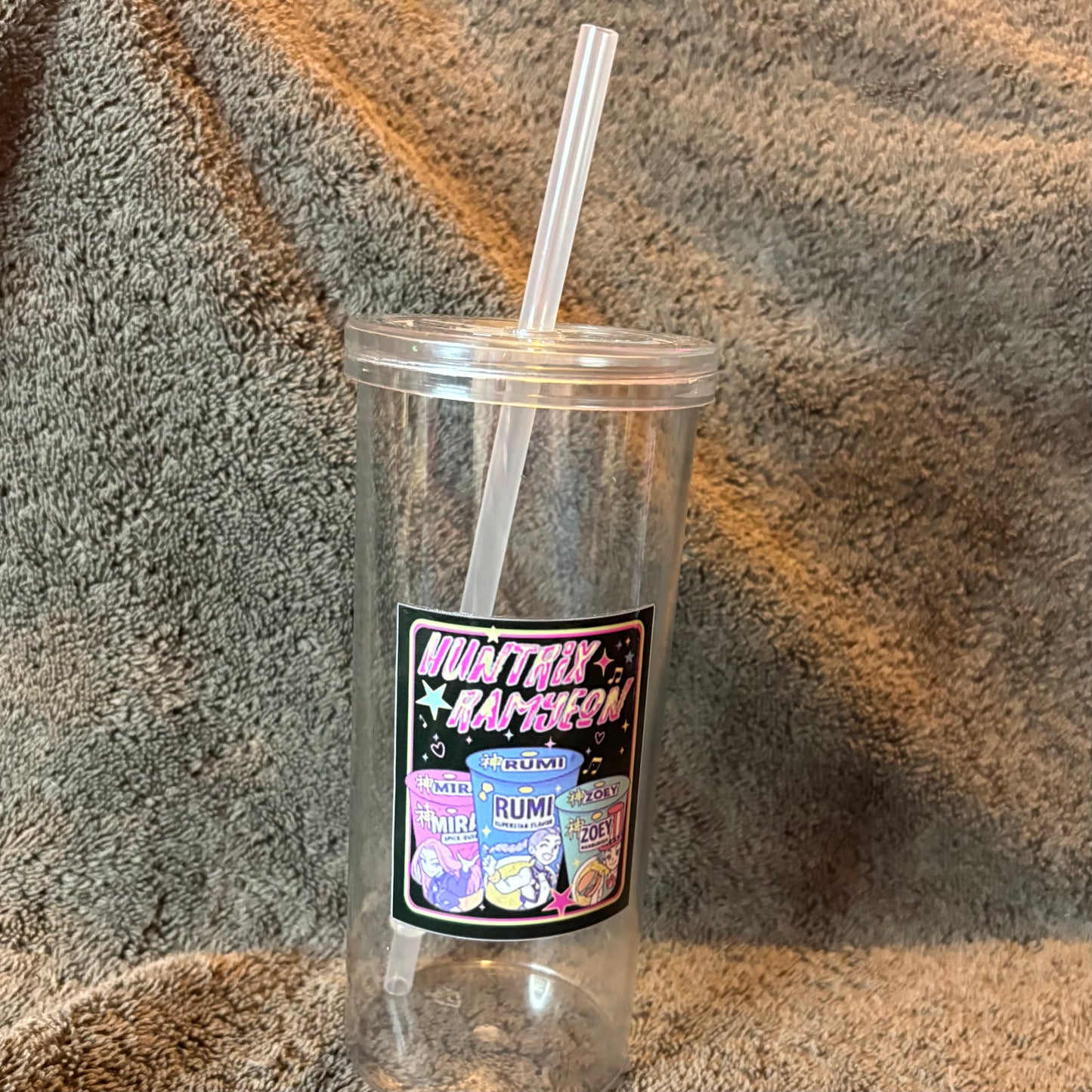 K Pop Demon Hunters Glass  and Plastic Cups & MADE TO ORDER cup options