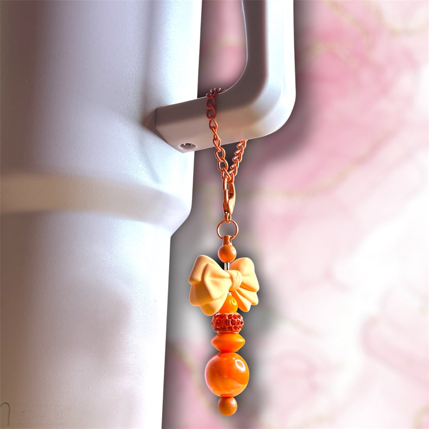 Beaded multi use charm keychains/cup charms