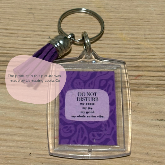 Do not disturb Photo Keychain