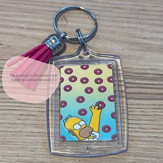 Homer Simpson Photo Keychain