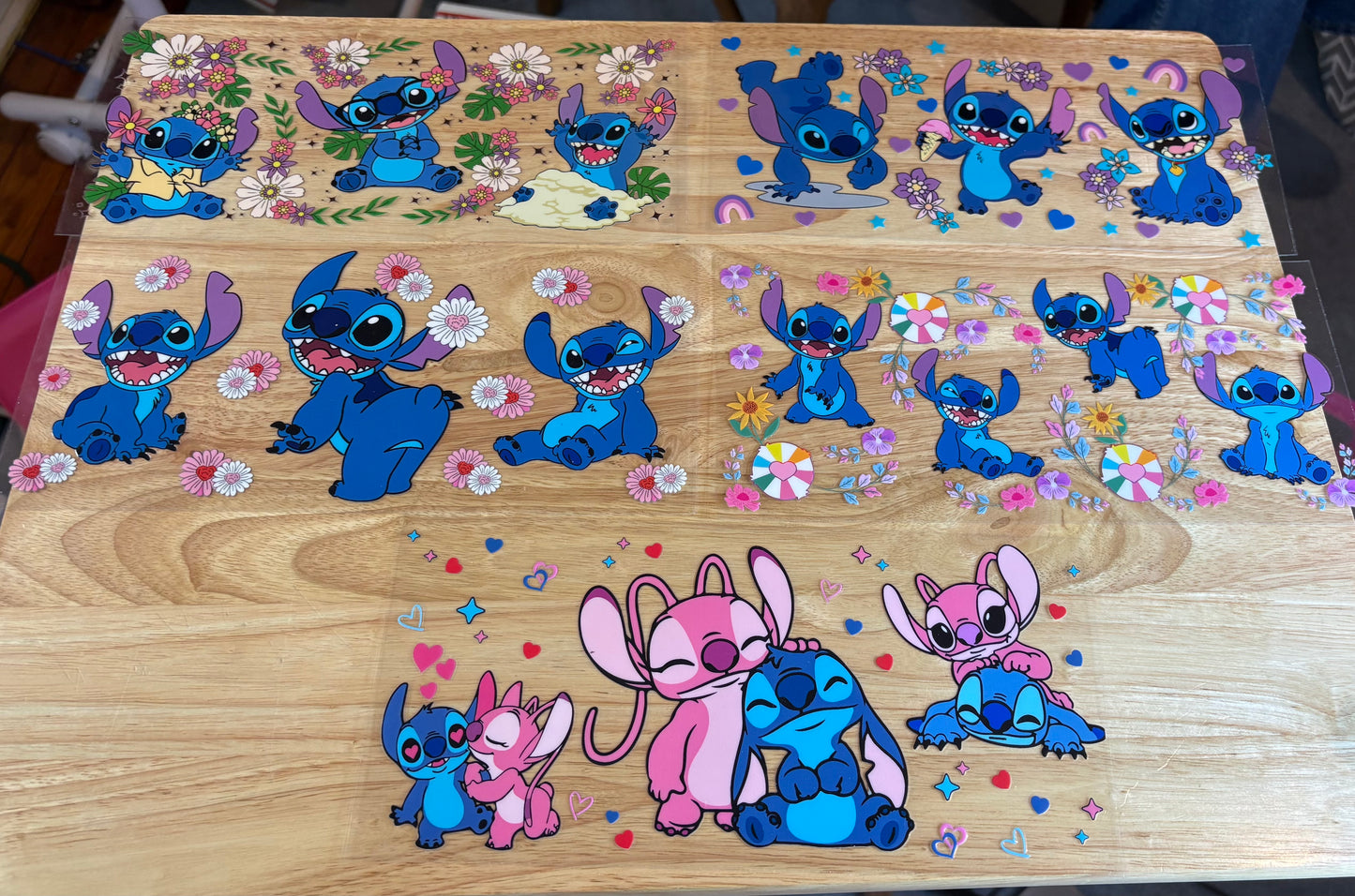 MADE TO ORDER Stitch/Stitch & Angel glass or plastic cups