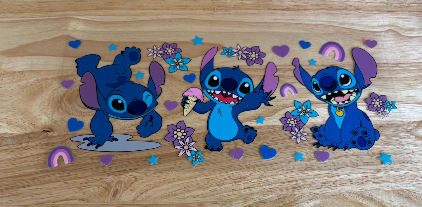 MADE TO ORDER Stitch/Stitch & Angel glass or plastic cups