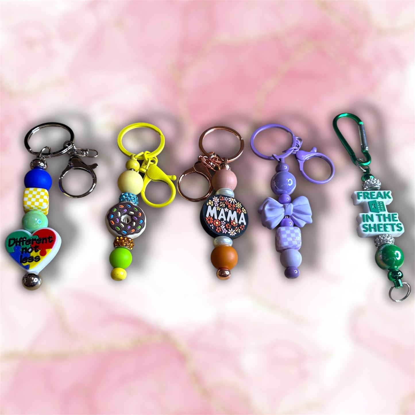 Random Mix of Beaded Keychains