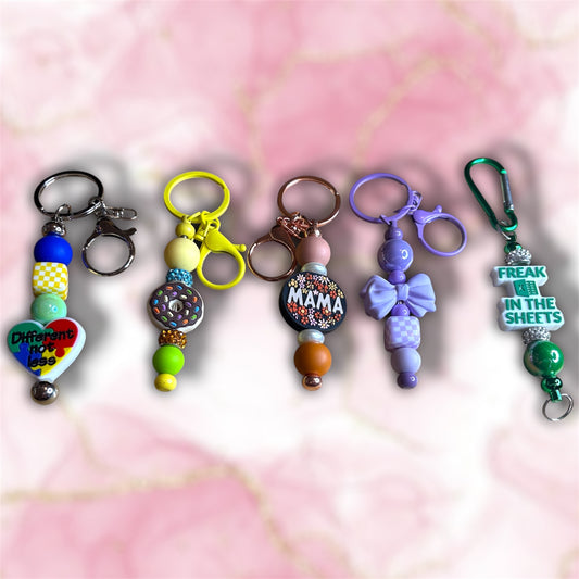 Random Mix of Beaded Keychains