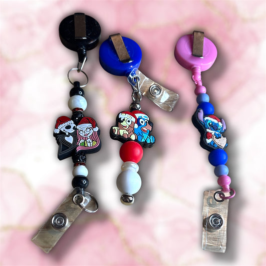 10% off 🏷️Christmas Character Beaded Badge Reels