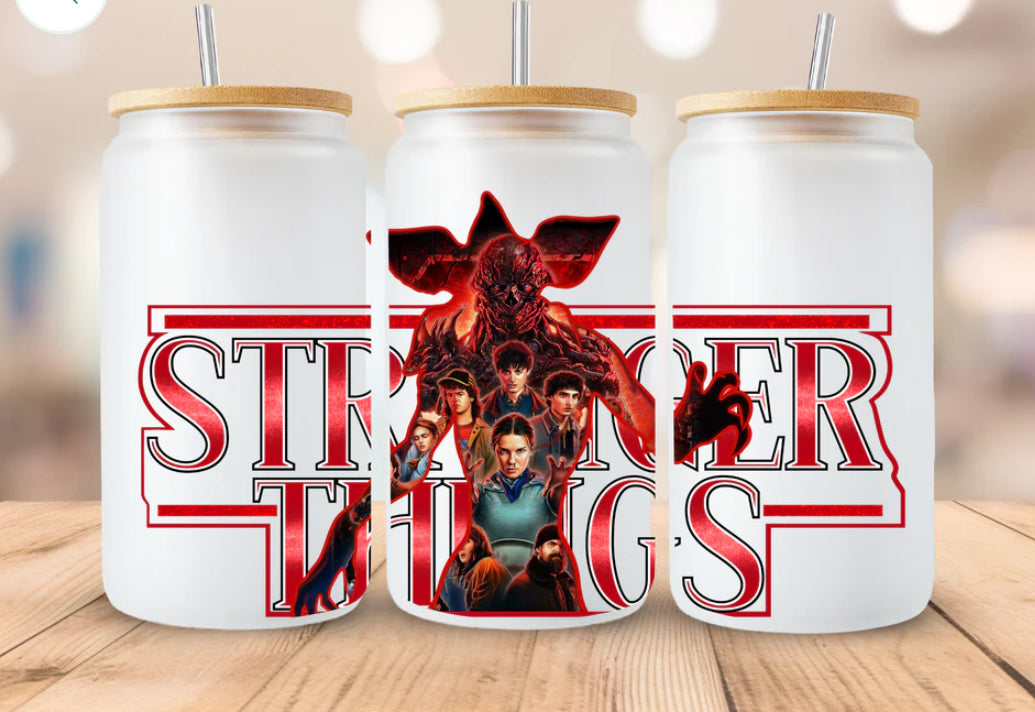 CUSTOM PREORDER Stranger Things glass and plastic cups