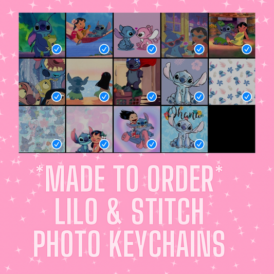 Custom Lilo & Stitch Photo Keychains