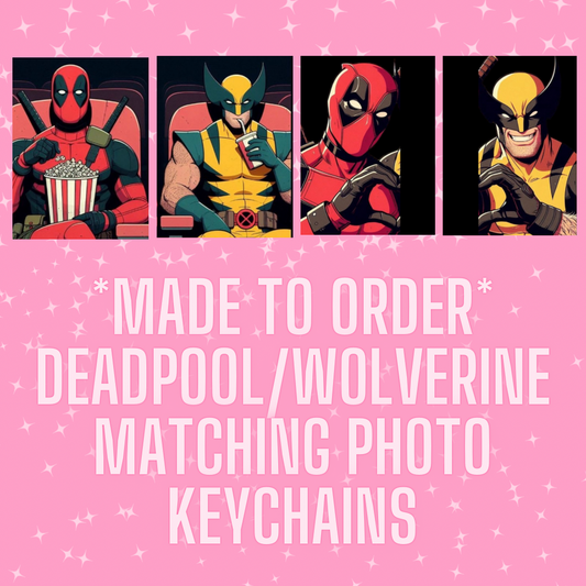 Custom MATCHING SET OF 2 Deadpool/Wolverine Photo Keychains