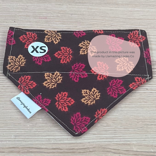 XS Autumn Daydream over the collar pet bandana