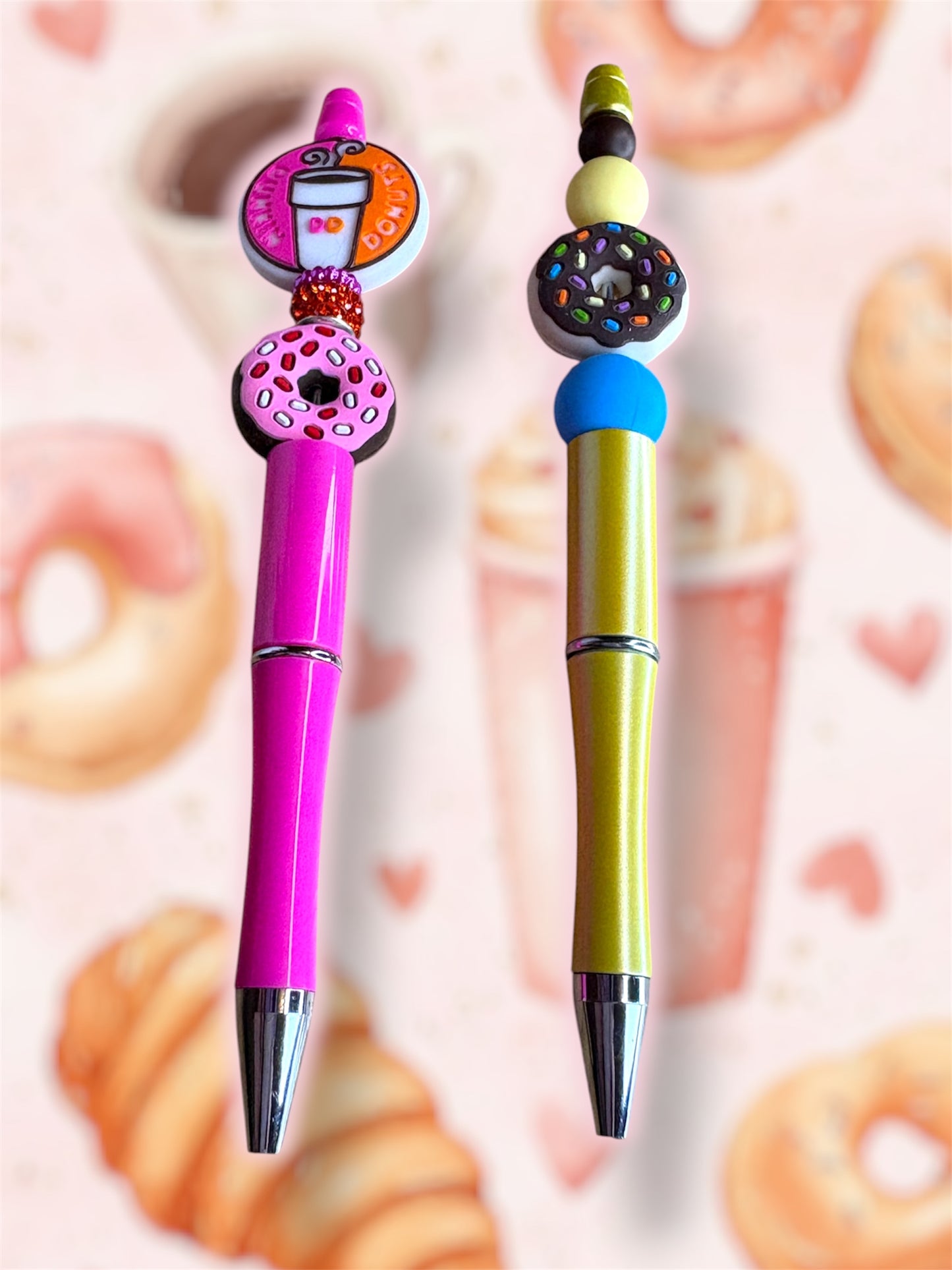 Dunkin Donuts & donut beaded pens