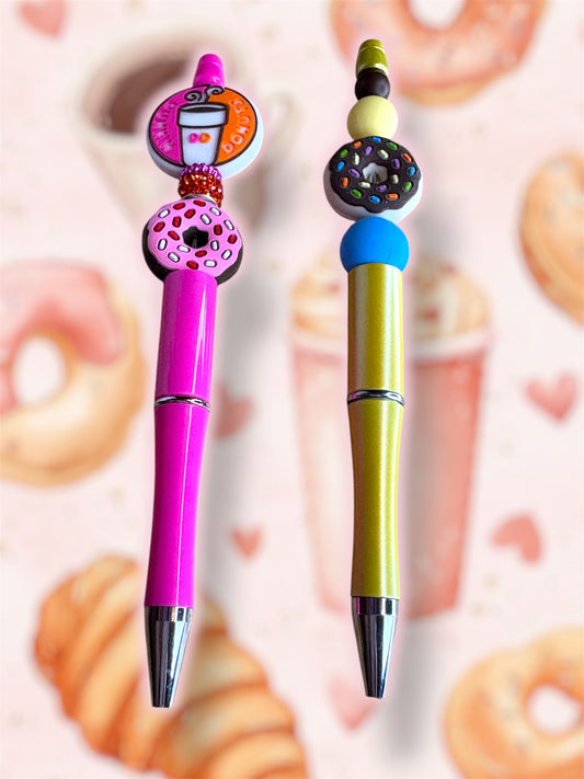 Dunkin Donuts & donut beaded pens