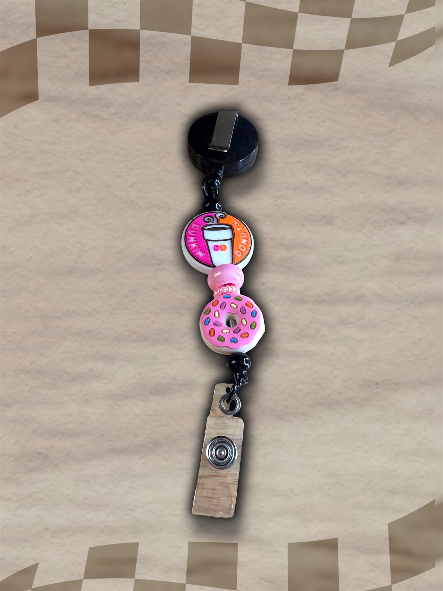 Character beaded badge reels