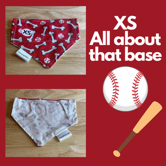 All about that base over the collar reversible pet bandanas