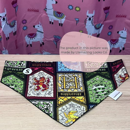 Small Harry Potter Houses over the collar pet bandana