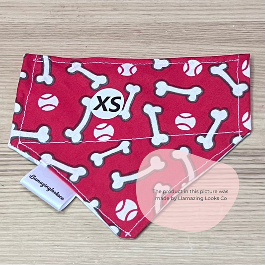 XS Bases & Bones over the collar pet bandana