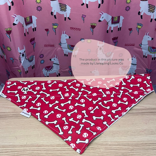 Medium Bases & Bones over the collar pet bandana