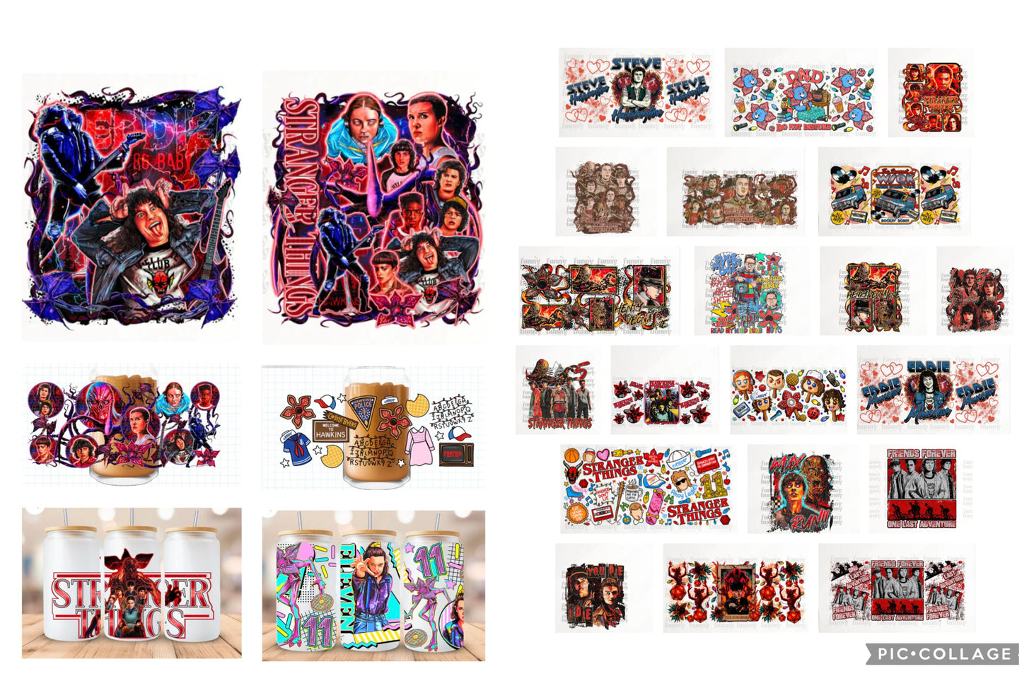 CUSTOM PREORDER Stranger Things glass and plastic cups