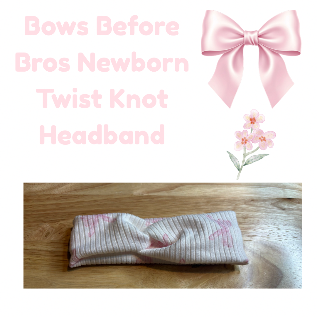 Newborn Boys Before Bros Twist Knot Headband