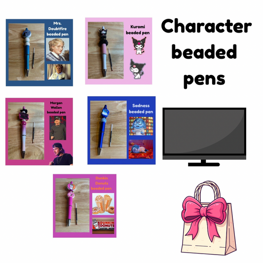 Character beaded pens